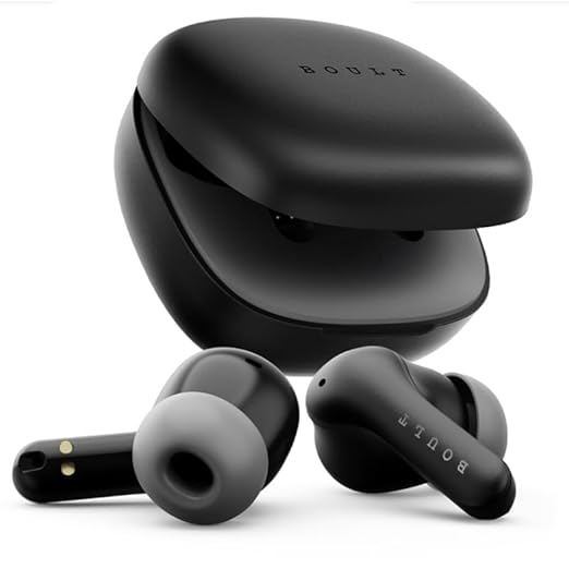 Boult K10 Truly Wireless Bluetooth In Ear Earbuds with 50H Playtime, 4 Mic Clear Calling, 45ms Low Latency, 10mm Drivers, Touch Controls, Type-C Fast Charging, IPX5, TWS Ear buds Wireless (Pure Black)