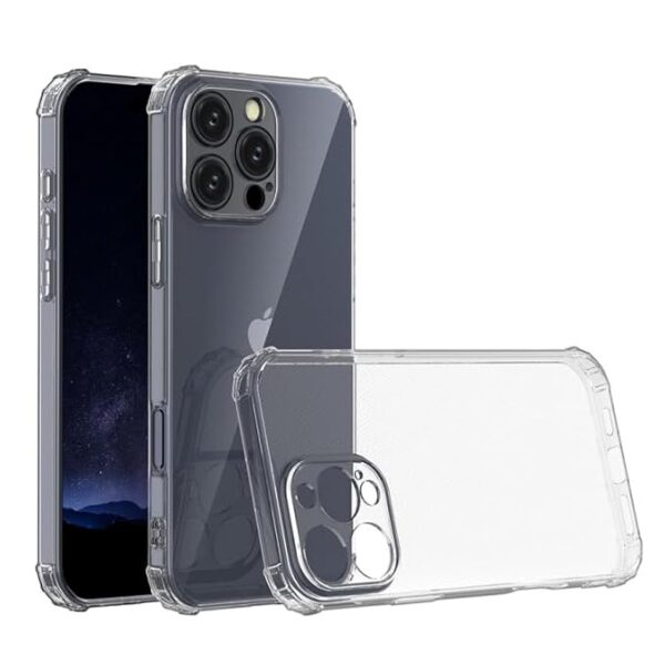 Lustree Back Cover for Perfect Fitting Transparent Bumper Side Protection Back Cover for Phone 16 Pro -Transparent