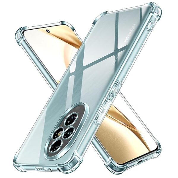TheApallio Shockproof Clear Bumper Back Cover Case for Honor 200 5G |360 Degree Soft Transparent Back Cover Case for Honor 200 5G (Transparent)